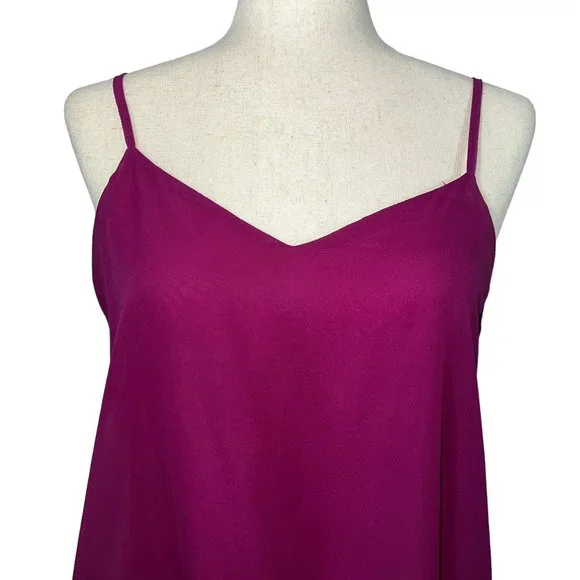 BUFFALO by David Bitton Raspberry Asymmetrical Chiffon Tank Top Size S - Picture 14 of 14